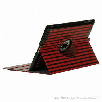 360° Rotation PU Leather Case for iPad 3, with Stand
